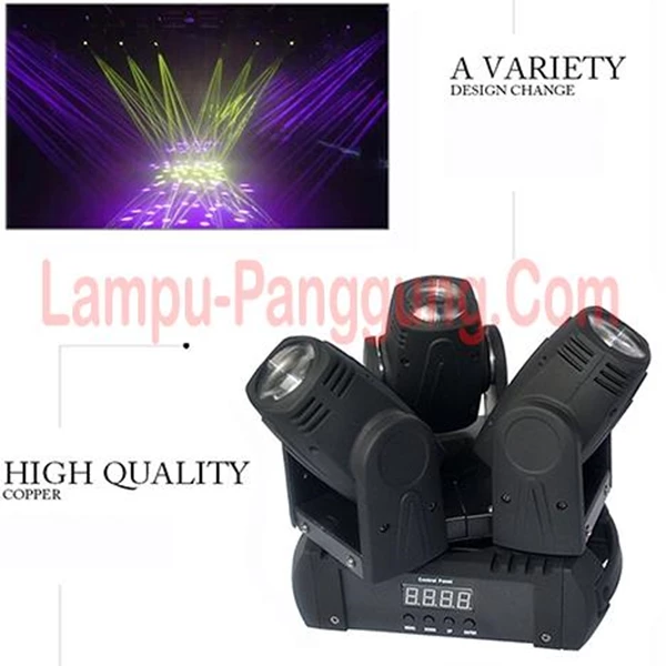 Lampu Moving 3 Head 3x12W Full Color